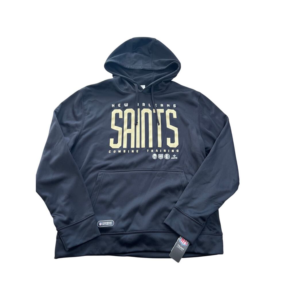 NFL Men's Saints Pullover Hoodie Sweatshirt Size Large Combine Training